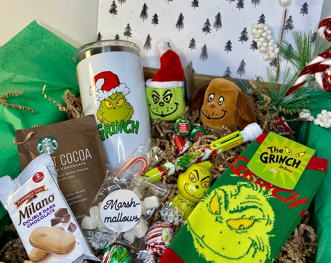 Holiday Cheermeister Grinch College Care Package, Christmas Gift Box Finals Inspiration Box Etsy