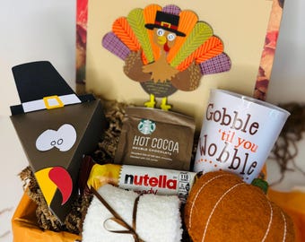 Fall Thanksgiving Care Package: Coffee, Treats & Cozy Socks - College Gift