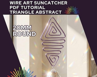 Wire Art Triangle Abstract Suncatcher Tutorial, DIY Craft (PDF Download)
