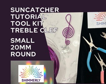 Beginner Wire Art Tool Kit & Supplies for Treble Clef Suncatcher DIY Project