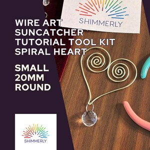 Wire Art Spiral Heart Suncatcher Tool Kit & Supplies.