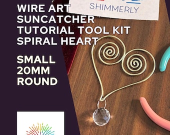 Wire Art Spiral Heart Suncatcher Tool Kit & Supplies.