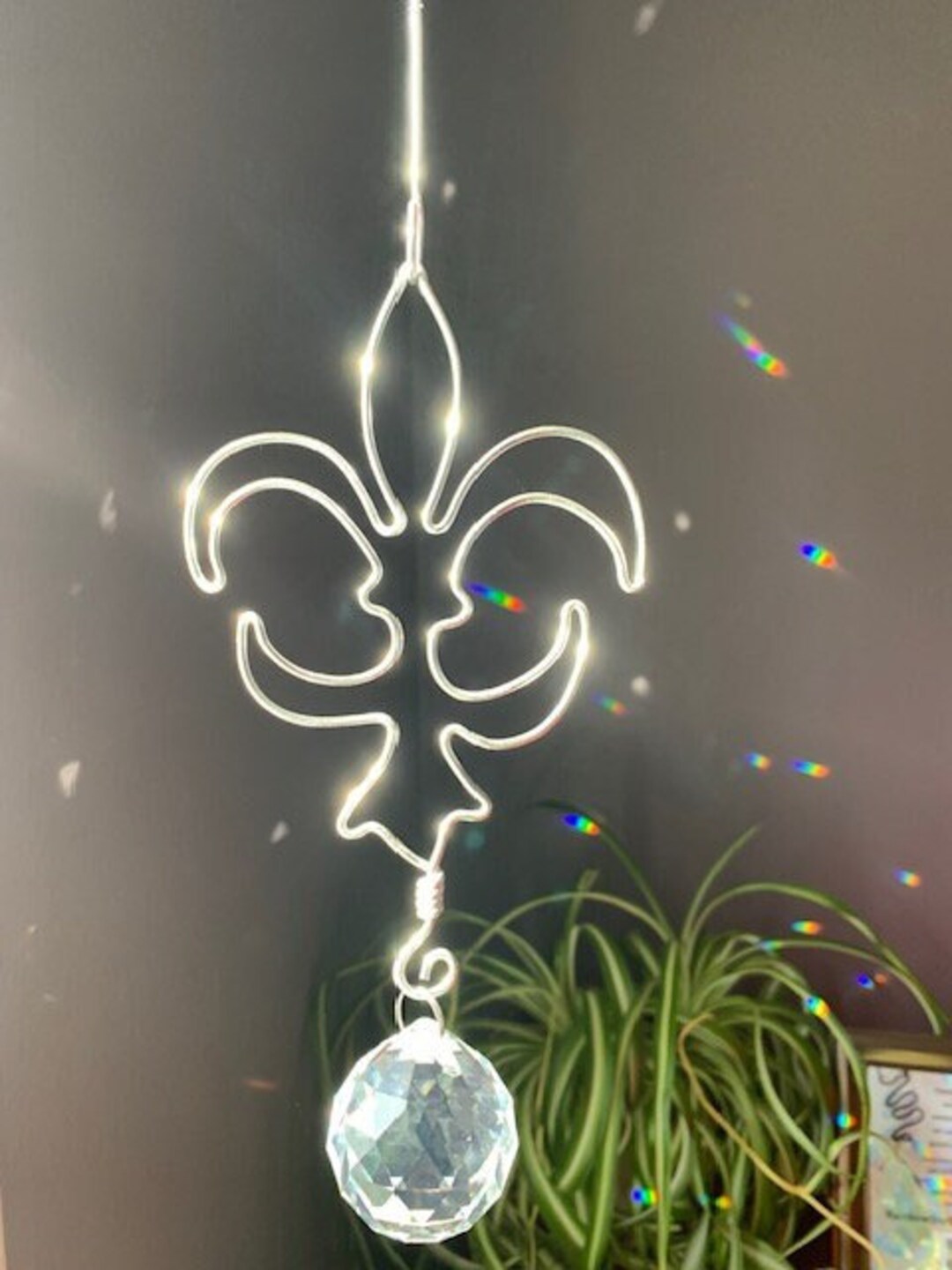 Elevate Your Space With the Fleur De Lis Wire Sun Catcher - Etsy