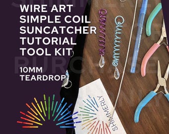 Simple Coil Sun Catcher Tool Kit, DIY Wire Wrapping Project, Beginners Tutorial Supplies