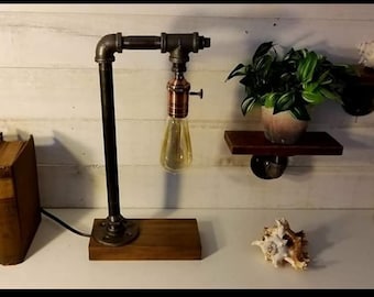 Industrial Steel Pipe Desk Lamp