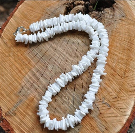 Lvsailin White Puka Shell Necklace for Women Seashell Sea Shell Necklace  Summer Hawaiin Jewelry Surfer Beach Necklace for Men 16 inch | Amazon.com