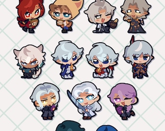 FFXIV - Well Fed! 2 inch NPC Thick Acrylic Standee Charms