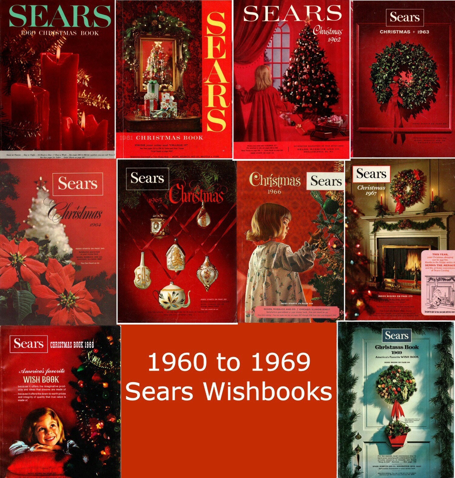 洋書 50years ofChristmasTables Sears Christmas Wish Book Catalogs (on Disc or USB Flash Drive) - Etsy