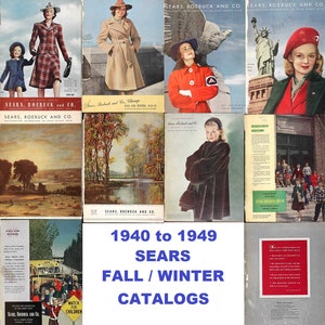 Sears Seasonal Big Book Catalogs on Disc or USB Flash Drive 1940-49 Fall/Winter
