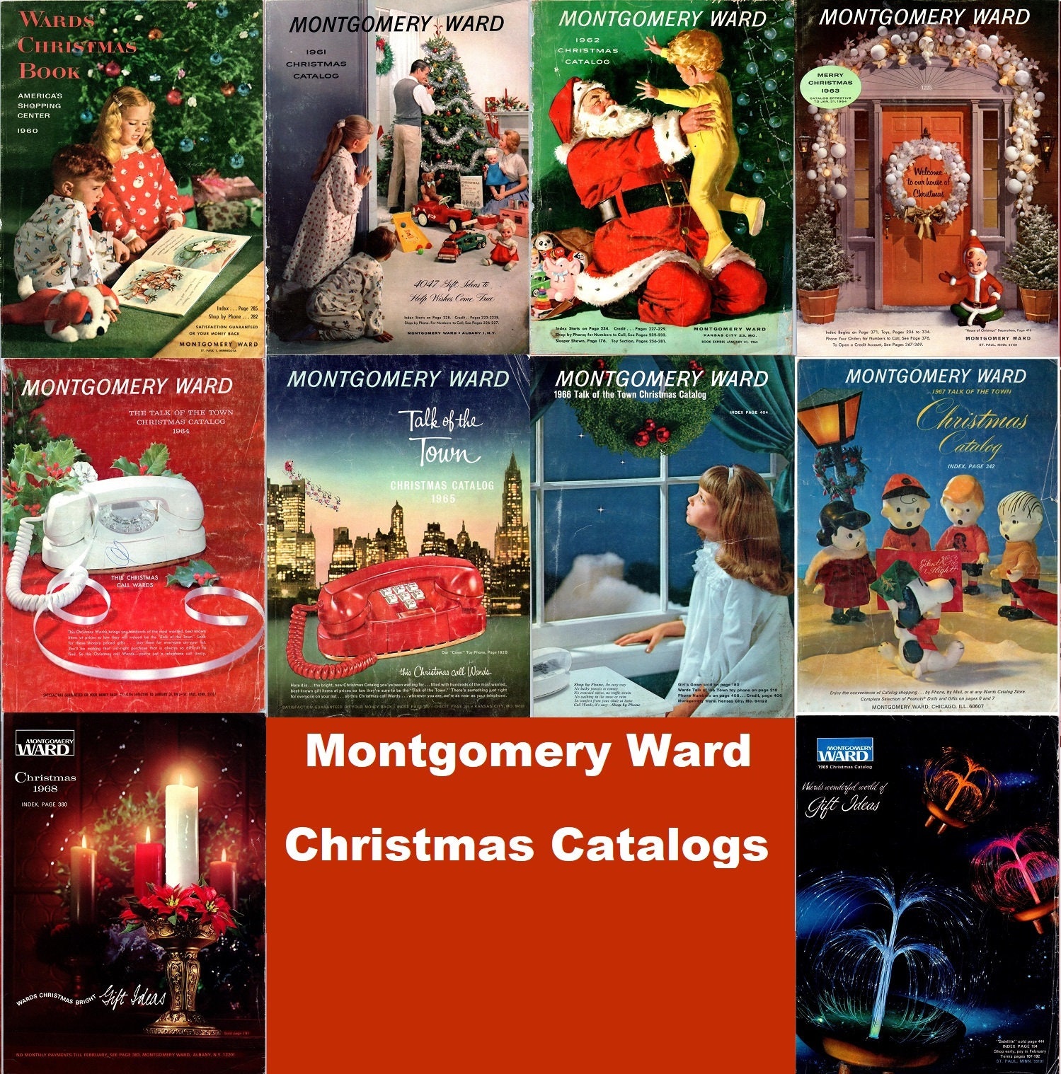 Montgomery Ward Christmas Wish Book Catalogs (on Disc or USB Flash