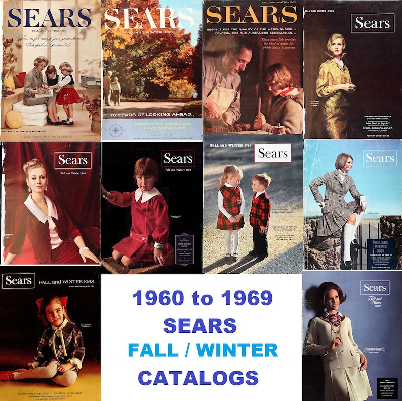 Sears Seasonal Big Book Catalogs on Disc or USB Flash Drive 1960-69 Fall/Winter