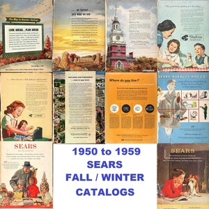 Sears Seasonal Big Book Catalogs on Disc or USB Flash Drive 1950-59 Fall/Winter