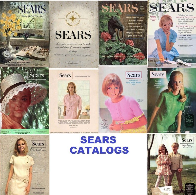 Sears Seasonal Big Book Catalogs on Disc or USB Flash Drive 1960-69 Spring/Summe