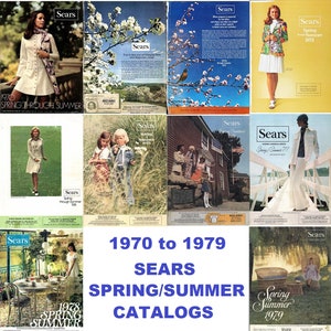 Sears Seasonal Big Book Catalogs on Disc or USB Flash Drive 1970-79 Spring/Summe