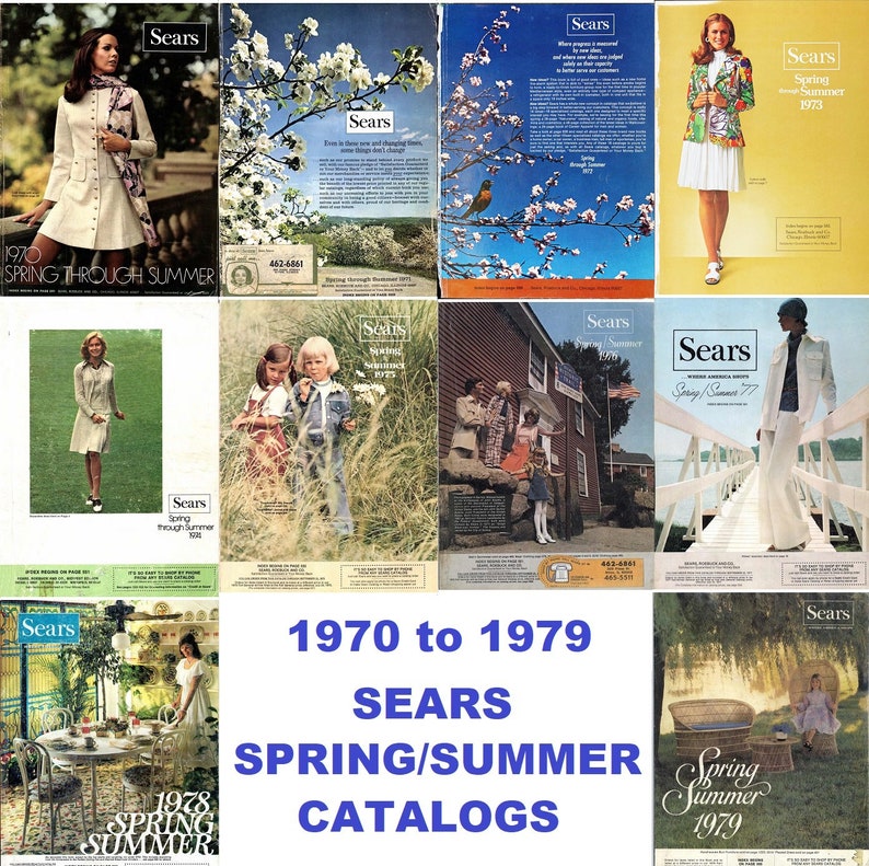 Sears Seasonal Big Book Catalogs on Disc or USB Flash Drive 1970-79 Spring/Summe