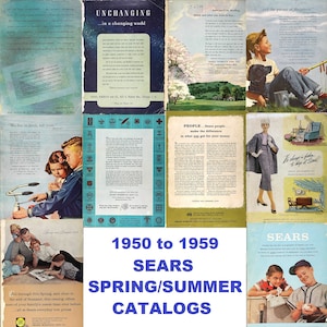 Sears Seasonal Big Book Catalogs on Disc or USB Flash Drive 1950-59 Spring/Summe