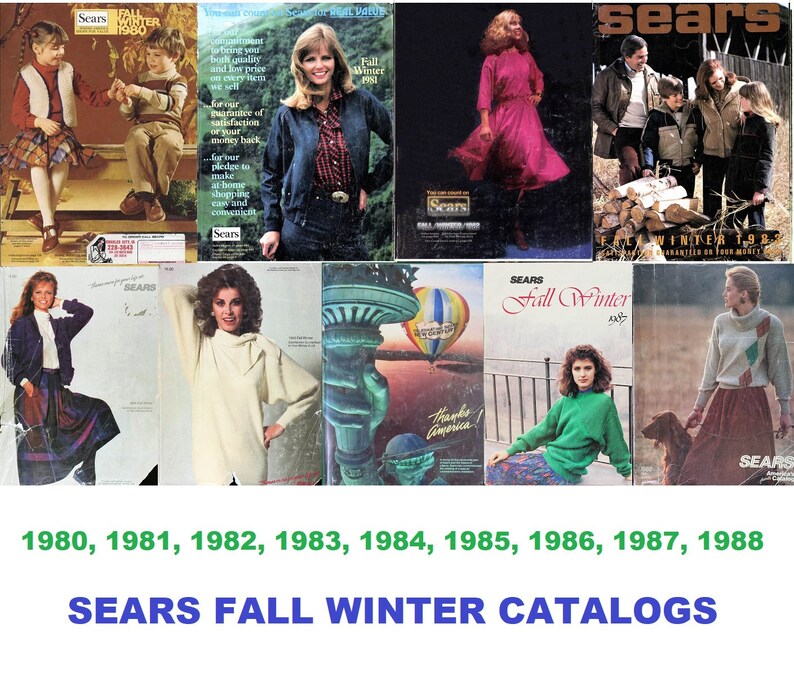Sears Seasonal Big Book Catalogs on Disc or USB Flash Drive 1980-88 Fall/Winter
