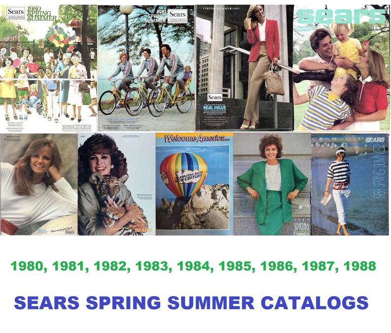 Sears Seasonal Big Book Catalogs on Disc or USB Flash Drive 1980-88 Spring/Summe