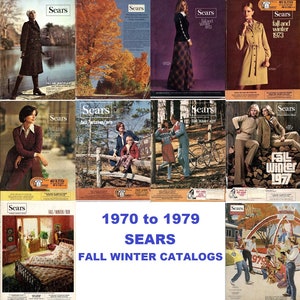 Sears Seasonal Big Book Catalogs on Disc or USB Flash Drive 1970-79 Fall/Winter