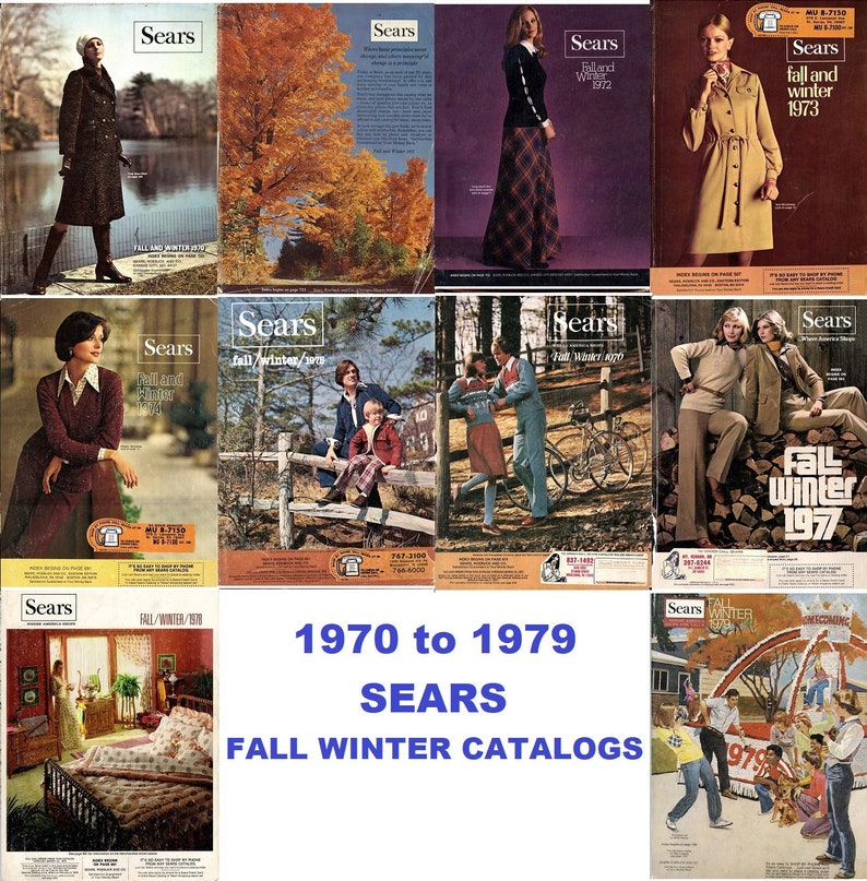 Sears Seasonal Big Book Catalogs on Disc or USB Flash Drive 1970-79 Fall/Winter