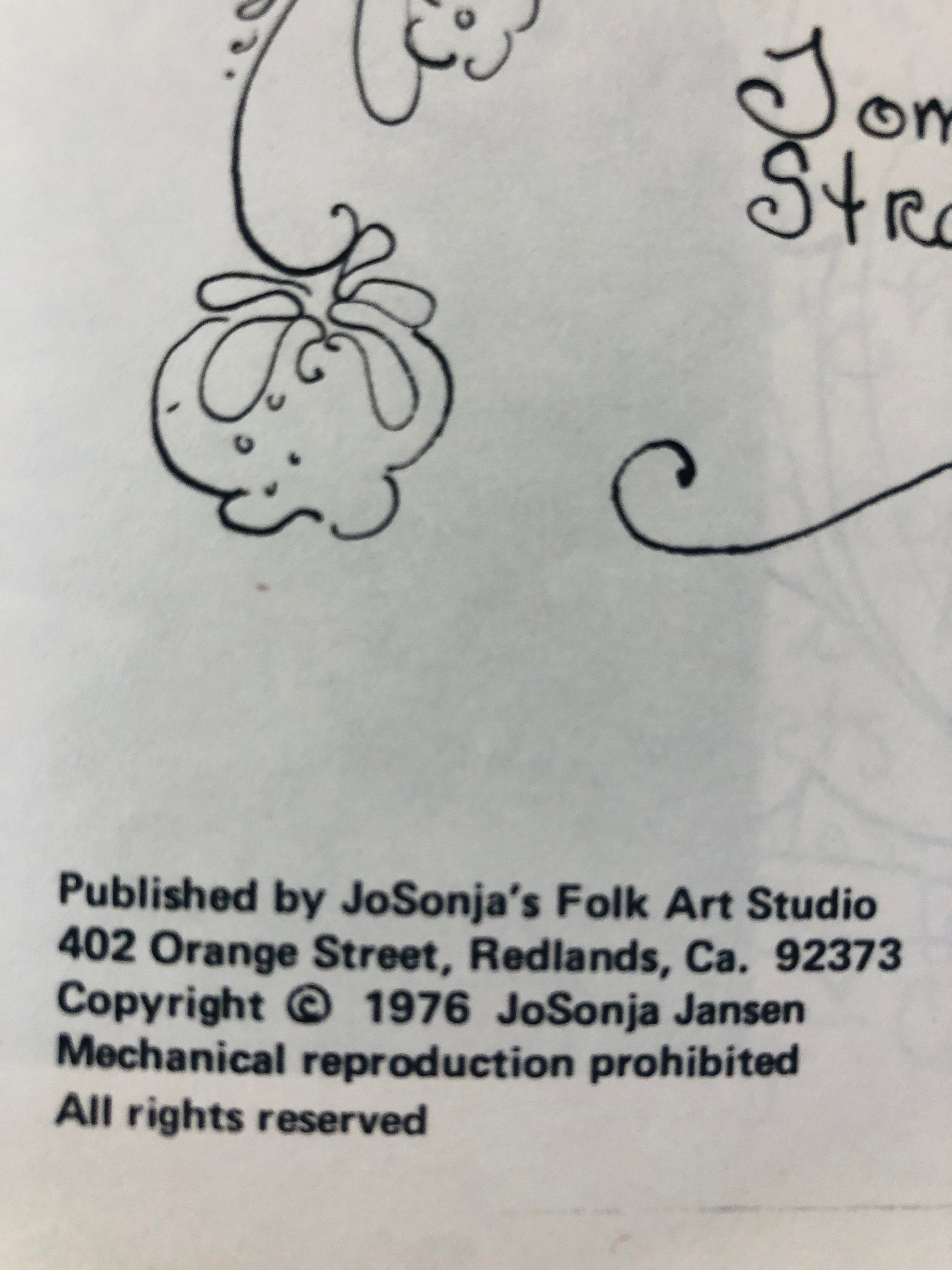 2 Folk Art Expressions of Joy by Jo Sonja 1975 Folk Art