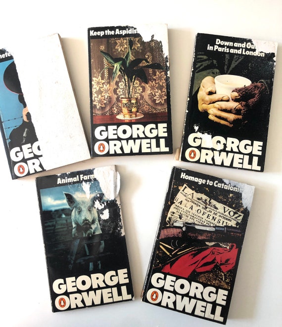 1980 Five GEORGE ORWELL Paperback Books Cover Damage Published by