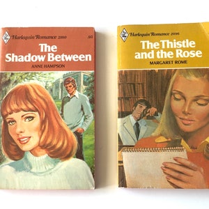 2 Harlequin Paperbacks 70’s Love Romance Stories