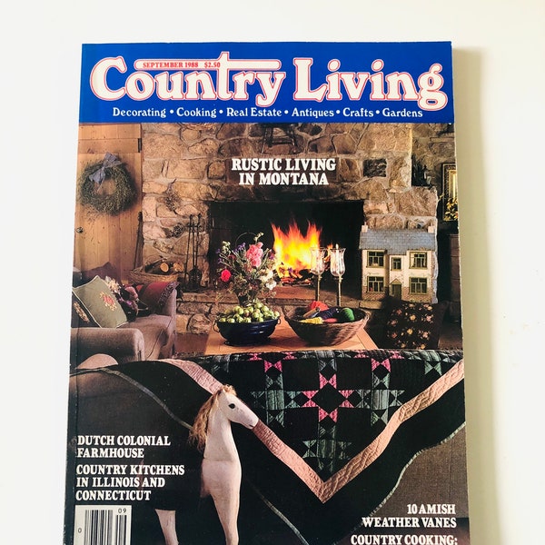 September ‘88 Country Living Magazine Decorating/Recipes/Antiques/Garden/Crafts