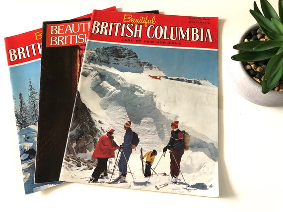 SALE 3 Retro Magazines Beautiful British Columbia Stunning