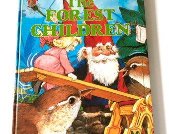 The Forest Children 1985 Preschool Board Book Gnome Forest Friend Fairy-tale Book