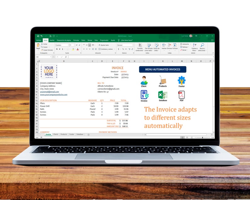 Advanced Business Invoice & Billing Excel Template- A Solution for ...