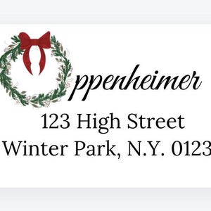Personalized Editable Christmas Holiday Label- Last name O