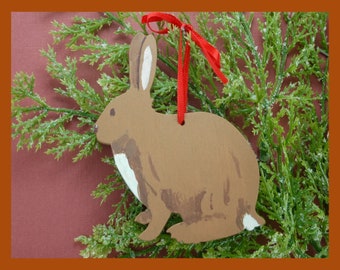 Rabbit Ornament/Magnet, Personalized Gift, Rabbit Christmas Decor, Pet Portrait, Rabbit Portrait, Bunny Lovers Gift, Rabbit Breeds