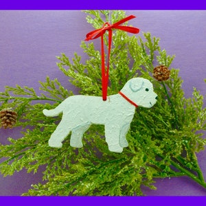 Bichon Frise Ornament/Magnet, Personalized Gift, Dog Christmas Decor, Pet Portrait, Handpainted Decor, Dog Lovers Gift, Dog Mom's Gift image 2