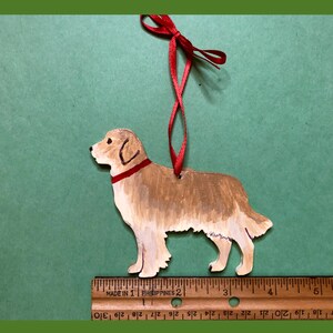 Golden Retriever Ornament/Magnet, Personalized Gift, Dog Christmas Decor, Pet Portrait, Hand Painted Decor, Dog Lovers Gift, Dog Mom's Gift. image 4