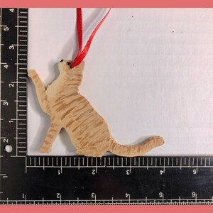 Domestic Shorthaired Cat Ornament/Magnet, Cat Christmas Ornament, Personalized Gift, Pet Portrait, Hand Made Xmas Decor, Cat Lover's Gift image 5