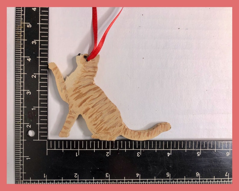 Domestic Shorthaired Cat Ornament/Magnet, Cat Christmas Ornament, Personalized Gift, Pet Portrait, Hand Made Xmas Decor, Cat Lover's Gift image 5