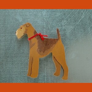 Airedale Ornament, Personalized Gift, Dog Christmas Decor,Pet Portrait, Handpainted Ornament, Dog Lover's Gift, Dog Mom Gift image 1