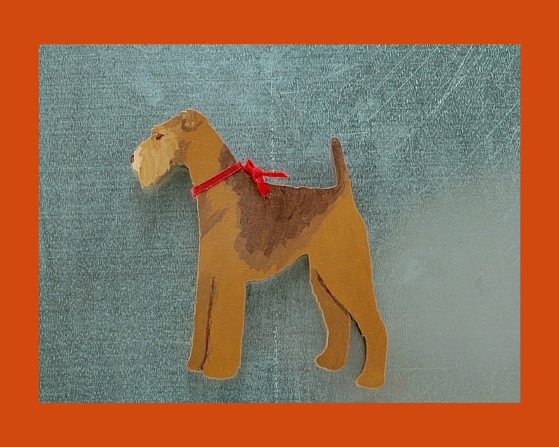 Airedale Ornament, Personalized Gift, Dog Christmas Decor,Pet Portrait, Handpainted Ornament, Dog Lover's Gift, Dog Mom Gift image 1