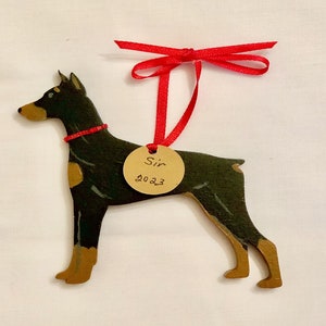 Greyhound Ornament/Magnet, Personalized Gift, Dog Christmas Decor, Pet Portrait, Hand Painted Decor, Dog Lover's Gift, Dog Mom's Gift image 6