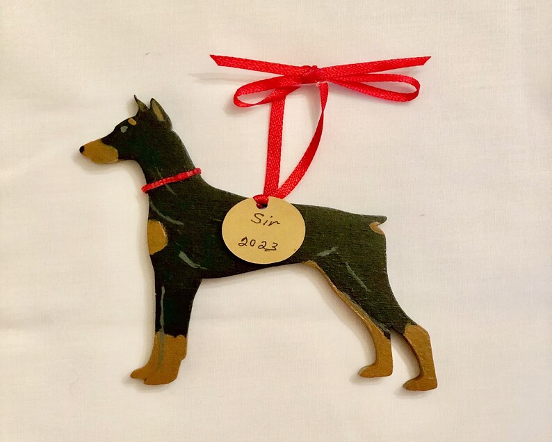 Greyhound Ornament/Magnet, Personalized Gift, Dog Christmas Decor, Pet Portrait, Hand Painted Decor, Dog Lover's Gift, Dog Mom's Gift image 6