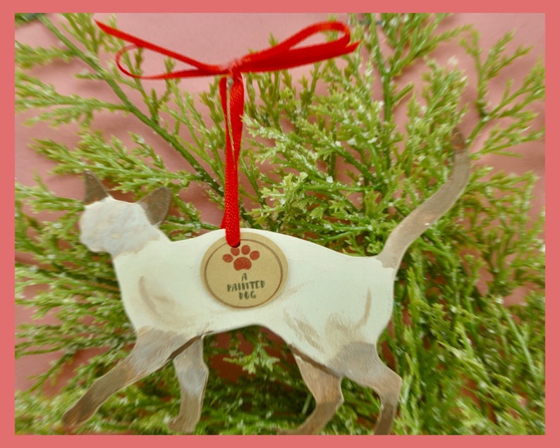 Siamese Cat Ornament, Cat Ornament, Pet Ornament, Abyssinian Cat Ornament, Personalized Gift, Cat Christmas Decor, Pet Portrait, Cat Lover image 2