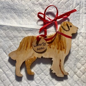 Golden Retriever Ornament/Magnet, Personalized Gift, Dog Christmas Decor, Pet Portrait, Hand Painted Decor, Dog Lovers Gift, Dog Mom's Gift. image 5