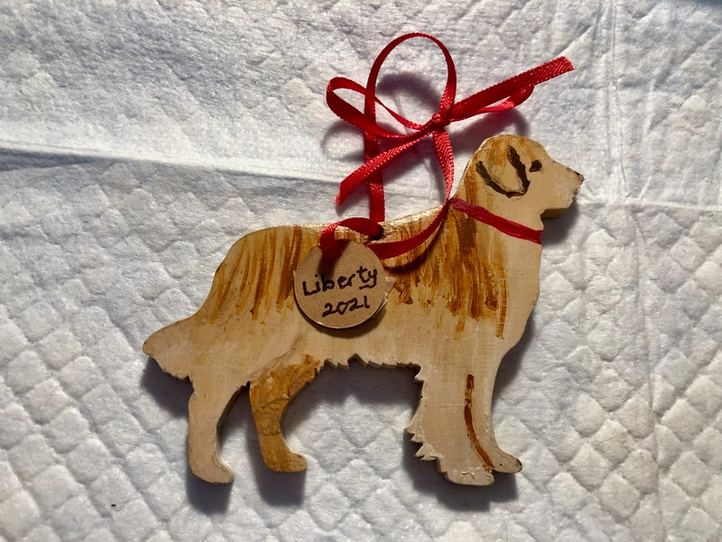 Golden Retriever Ornament/Magnet, Personalized Gift, Dog Christmas Decor, Pet Portrait, Hand Painted Decor, Dog Lovers Gift, Dog Mom's Gift. image 5