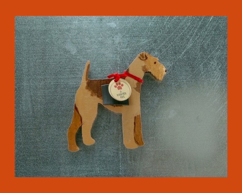 Airedale Ornament, Personalized Gift, Dog Christmas Decor,Pet Portrait, Handpainted Ornament, Dog Lover's Gift, Dog Mom Gift image 2