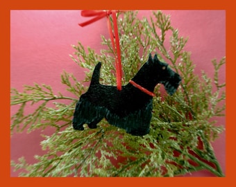 Scottish Terrier Ornament or Magnet, Personalized Gift, Dog Christmas Decor, Pet Portrait, Scottie Decor, Dog Lover's Gift, Dog Mom's Gift