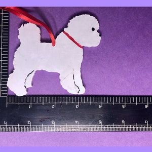 Bichon Frise Ornament/Magnet, Personalized Gift, Dog Christmas Decor, Pet Portrait, Handpainted Decor, Dog Lovers Gift, Dog Mom's Gift image 4