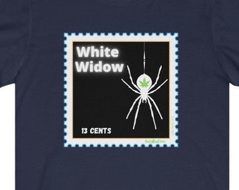 White Widow Cannabis Unisex Jersey Short Sleeve Tee-Gifts for Stoners-  Marijuana Gift- Ganja Gear
