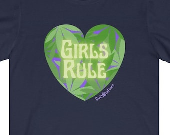 Girls Rule Cannabis Love Unisex Jersey Short Sleeve Tee by Suzy Bud