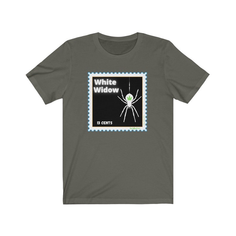 White Widow Cannabis Unisex Jersey Short Sleeve Tee-Gifts for Stoners Marijuana Gift Ganja Gear image 3